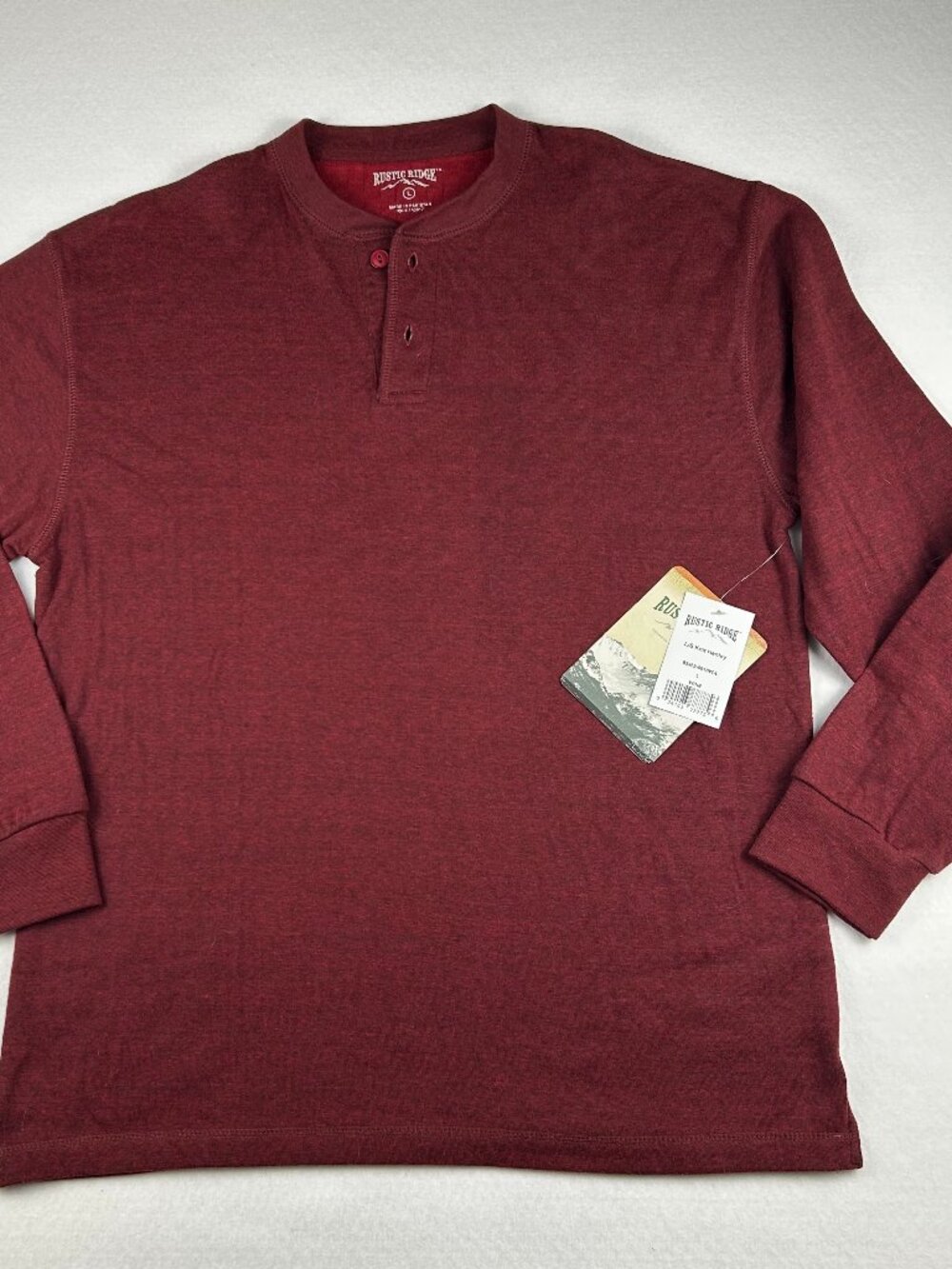 Rustic Ridge | NWT Men's Crewneck Double Lined 1/4 Button Down, Warm, size L